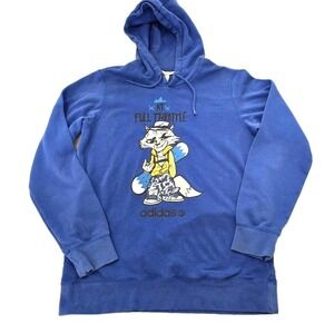 RARE Adidas‎ Neo Label Blue Hoodie  LARGE  At Full Throttle Adidas